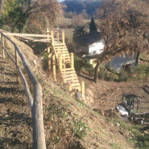 scala in castagno e quercia