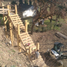 scala in castagno e quercia